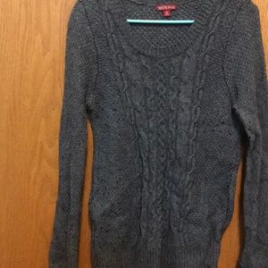 Knit gray sweater